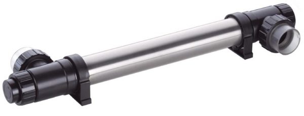 Lampa UV Budget 75W do basenu max 75m3, rekomendowany przepływ 18m3/h dla 30mJ/cm2, maksymalnie 20m3/h.